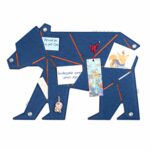 Pinnwand Bär "BER" dunkelblau-orange