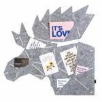 Pinnwand Elch "ELG" hellgrau-weiss