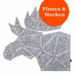 Pinnwand Elch "ELG" hellgrau-weiss – Bild 2