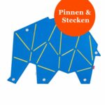 Pinnwand Elefant "ELE" hellblau-gelb – Bild 2