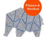 Pinnwand Elefant "ELE" hellgrau-hellblau – Bild 2