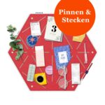 Pinnwand HEX rot-beige – Bild 2