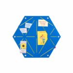 Pinnwand HEX hellblau-gelb