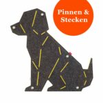 Pinnwand Hund "WUF" dunkelgrau-gelb – Bild 2