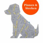 Pinnwand Hund "WUF" hellgrau-gelb – Bild 2