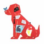 Pinnwand Hund "WUF" rot-beige – Bild 3