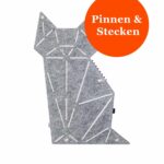 Pinnwand Katze "KAT" hellgrau-weiss – Bild 2