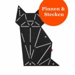 Pinnwand Katze "KAT" schwarz-weiss – Bild 2