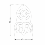 Pinnwand "RAKETE" pink-dunkelblau-gelb – Bild 11