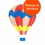 Pinnwand "BALLON" rot-beige-hellblau – Bild 2