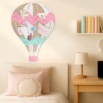 Pinnwand "BALLON" weiss-beige-rosa