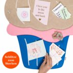Pinnwand "CUPCAKE" beige-pastelltürkis-hellblau – Bild 3