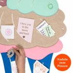 Pinnwand "CUPCAKE" beige-pastelltürkis-hellblau – Bild 4