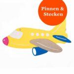 Pinnwand "FLUGZEUG" gelb-beige-pink – Bild 2