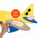 Pinnwand "FLUGZEUG" gelb-beige-pink – Bild 4