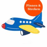 Pinnwand "FLUGZEUG" hellblau-gelb-rot – Bild 2