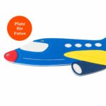 Pinnwand "FLUGZEUG" hellblau-gelb-rot – Bild 7