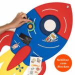 Pinnwand "RAKETE" hellblau-rot-gelb – Bild 4