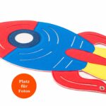 Pinnwand "RAKETE" hellblau-rot-gelb – Bild 7