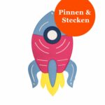 Pinnwand "RAKETE" pink-dunkelblau-gelb – Bild 2