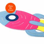 Pinnwand "RAKETE" pink-dunkelblau-gelb – Bild 6