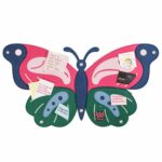Pinnwand "SCHMETTERLING" pink-dunkelblau-grün