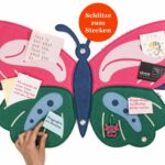 Pinnwand "SCHMETTERLING" pink-dunkelblau-grün – Bild 3