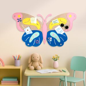 Pinnwand "SCHMETTERLING" beige-rosa-hellblau