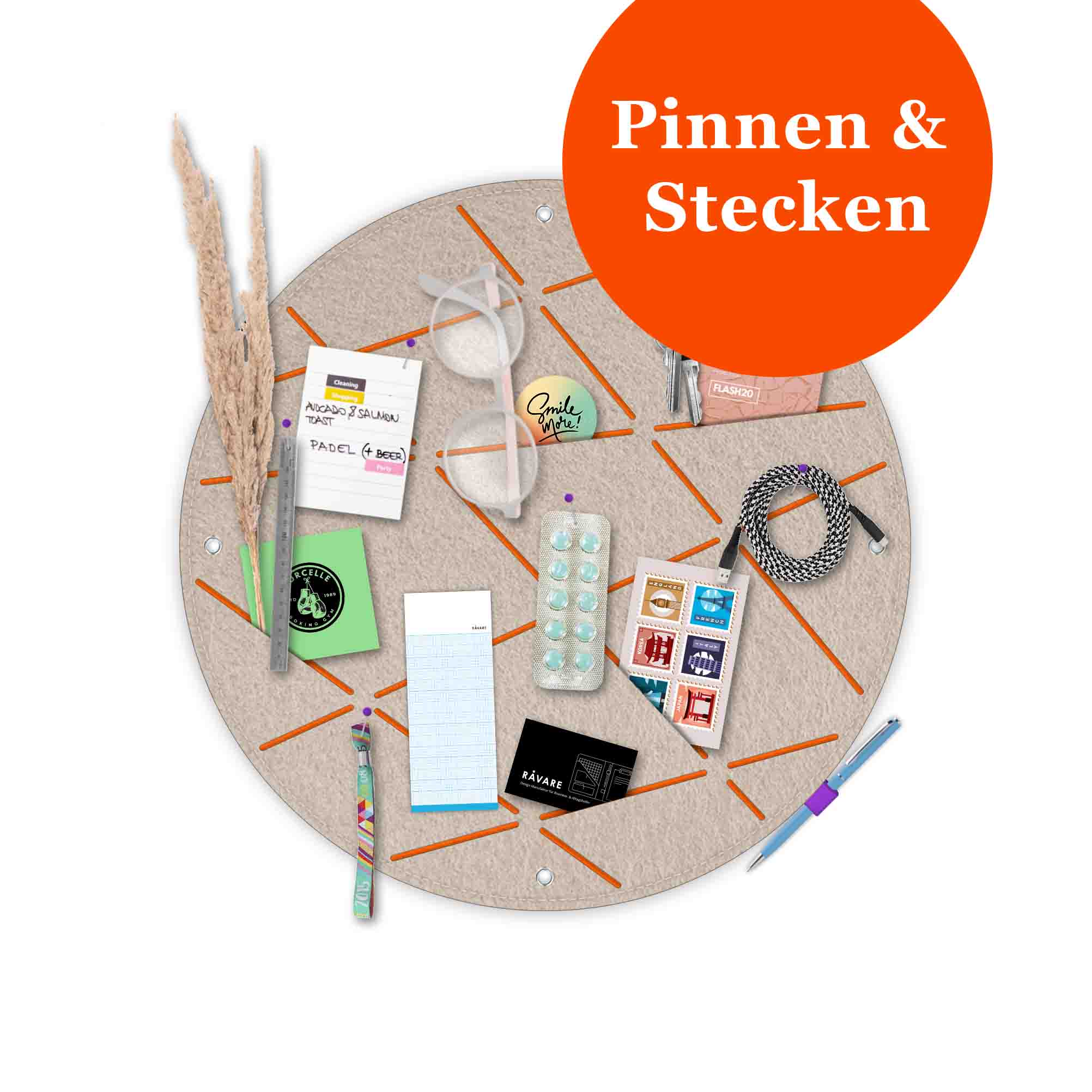 Pinnwand CIR beige-orange – Bild 2