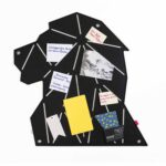 Pinnwand Löwe "LOV" schwarz-weiss