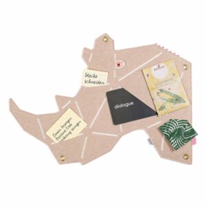 Pinnwand Nashorn "NAS" beige-weiss