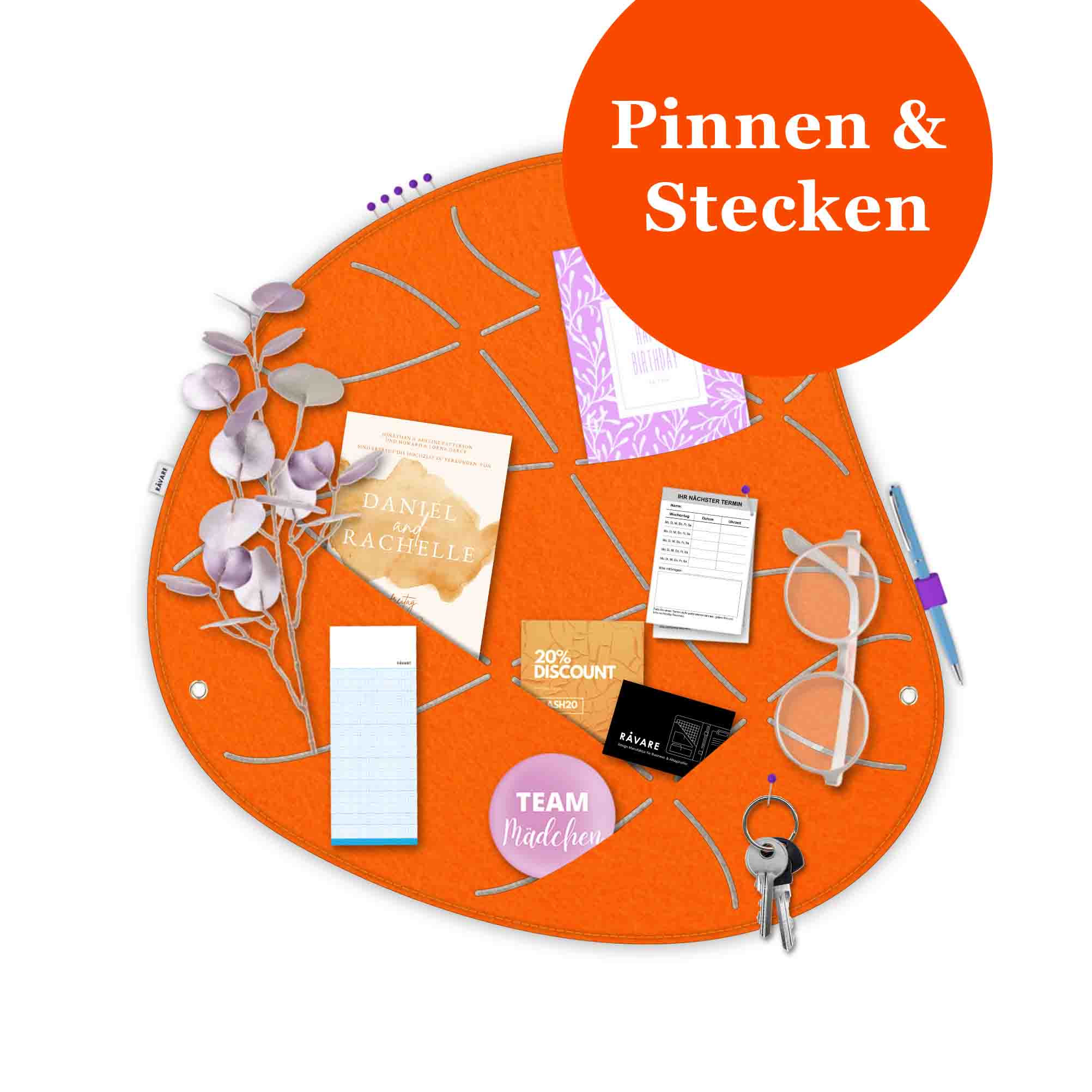 Pinnwand OKO-1 orange-beige – Bild 2