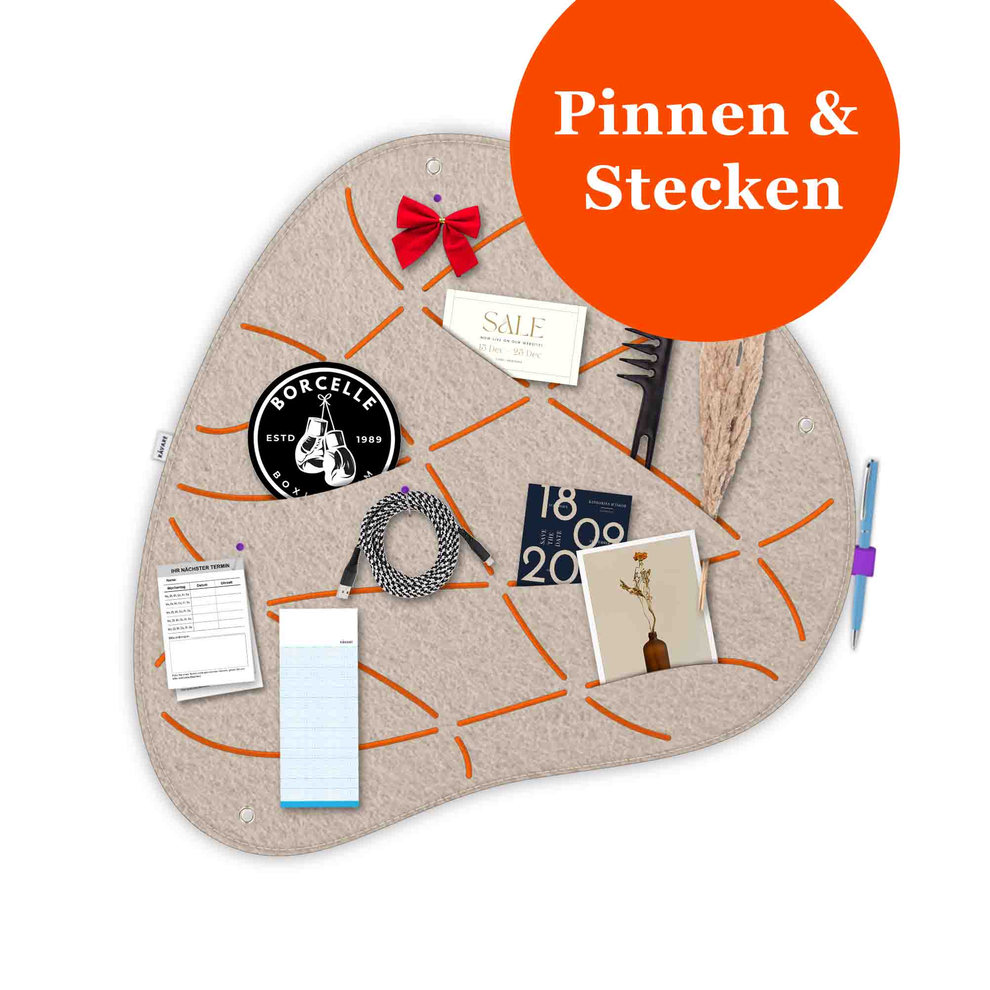 Pinnwand OKO-3 beige-orange – Bild 2