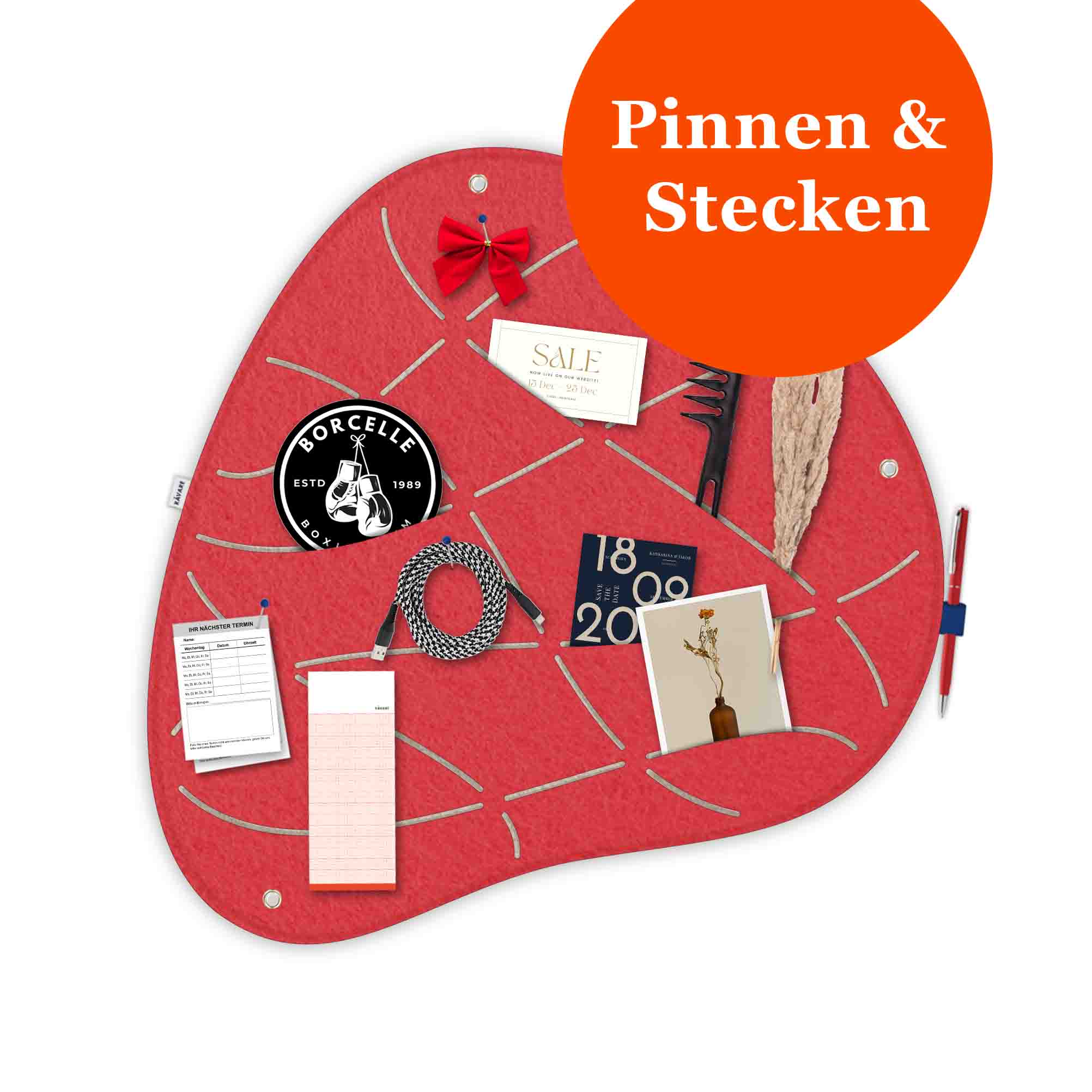 Pinnwand OKO-3 rot-beige – Bild 2