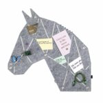 Pinnwand Pferd "PON" hellgrau-weiss