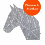 Pinnwand Pferd "PON" hellgrau-weiss – Bild 2