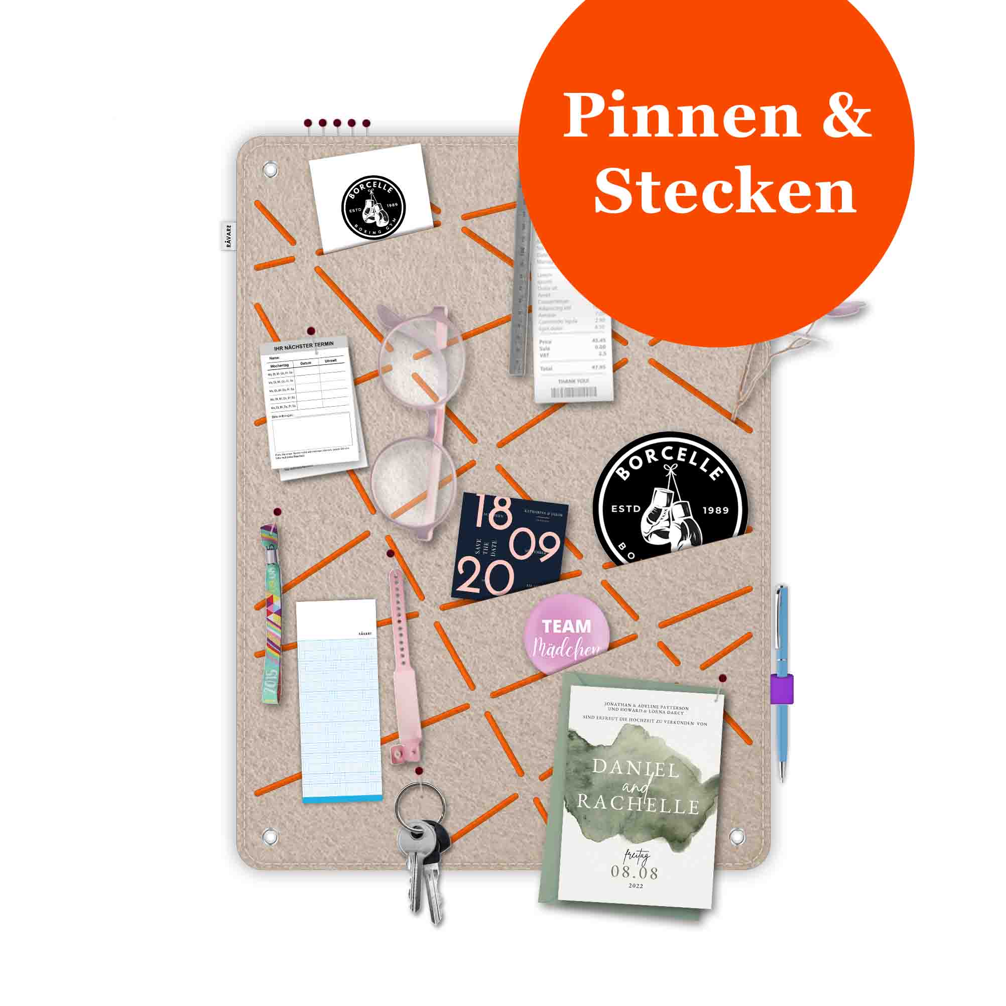 Pinnwand REK beige-orange – Bild 2