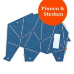 Pinnwand Elefant "ELE" dunkelblau-beige – Bild 2