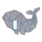 Pinnwand Fisch "WAL" hellgrau-hellblau