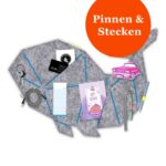 Pinnwand Fisch "WAL" hellgrau-hellblau – Bild 2