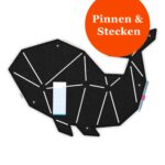 Pinnwand Fisch "WAL" schwarz-weiss – Bild 2