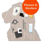 Pinnwand Löwe "LOV" beige-weiss – Bild 2