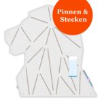 Pinnwand Löwe "LOV" weiss-beige – Bild 2
