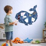 Pinnwand Fisch "WAL" dunkelblau-weiss