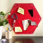 Pinnwand HEX rot-beige