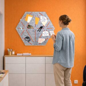 Pinnwand HEX hellgrau-orange