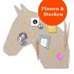 Pinnwand Pferd "PON" beige-gelb – Bild 2