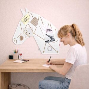 Pinnwand Pferd "PON" weiss-beige