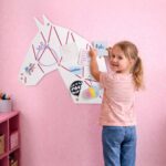 Pinnwand Pferd "PON" weiss-pink