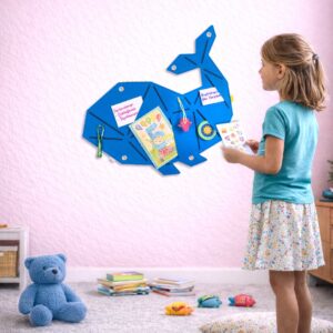 Pinnwand Fisch "WAL" hellblau-dunkelblau